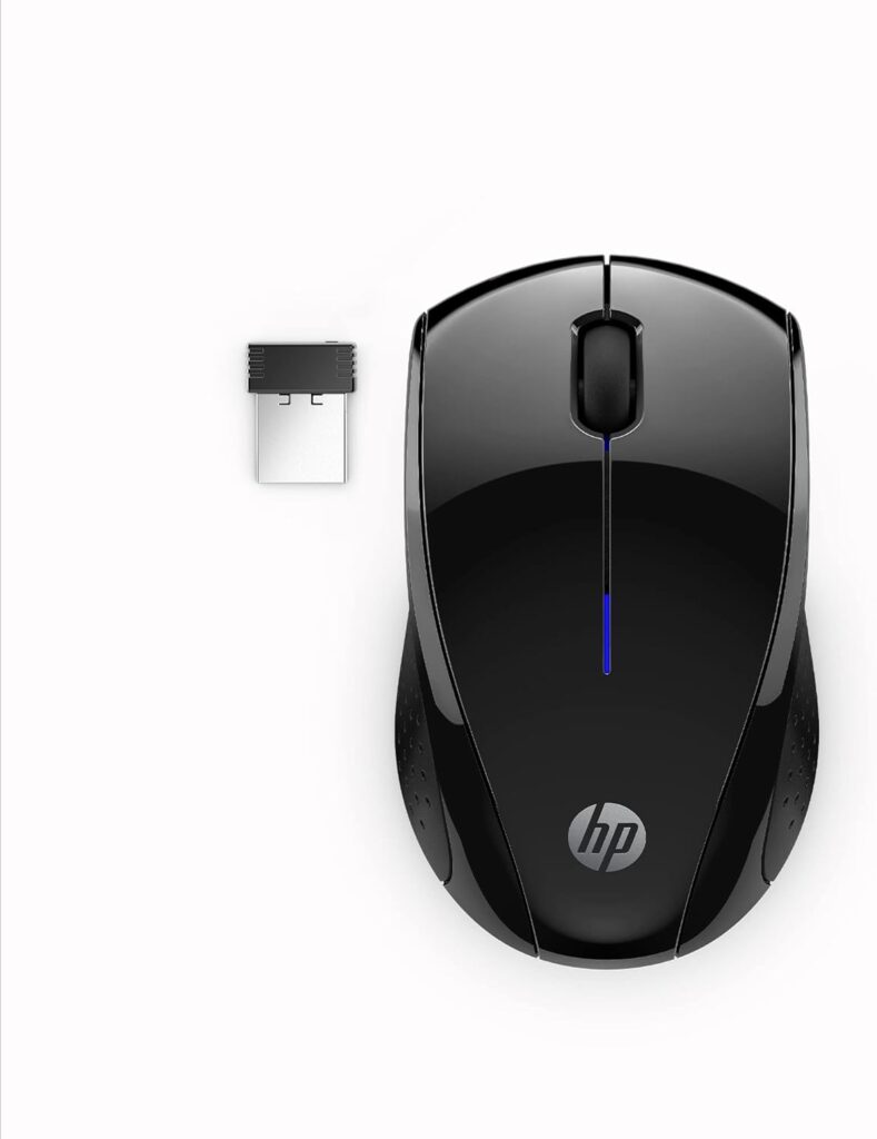 HP X3000 G2 Wireless Mouse – Ambidextrous 3-Button Control, & Scroll Wheel Multi-Surface Technology, 1600 DPI Optical Sensor Win, Chrome, Mac OS Up to 15-Month Battery Life (28Y30AA#ABA, Black)