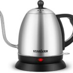 Stariver Electric Kettle Gooseneck Kettle, 1L Water Boiler, BPA-Free, Pour Over Tea Pot Stainless Steel for Coffee & Tea with Fast Heating, Auto-Shut Off and Boil-Dry Protection Tech