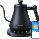 Govee Smart Electric Kettle, WiFi Variable Temperature Gooseneck Pour Over Kettle and Tea Kettle, Alexa Control, 1200W Quick Heating, 100% Stainless Steel, 0.8L, Matte Black
