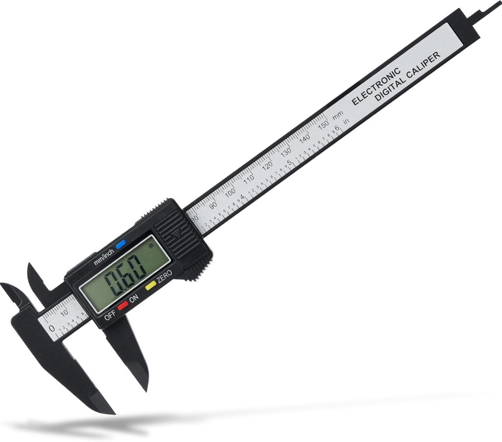 Digital Caliper, Adoric 0-6″ Calipers Measuring Tool – Electronic Micrometer Caliper with Large LCD Screen, Auto-Off Feature, Inch and Millimeter Conversion