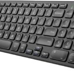 Arteck 2.4G Wireless Keyboard Ultra Slim Full Size Keyboard with Numeric Keypad and Media Hotkey for Computer/Desktop/PC/Laptop/Surface/Smart TV and Windows 10/8/ 7 Built-in Rechargeable Battery