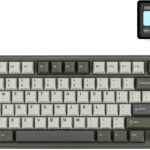 EPOMAKER RT85 Wireless Mechanical Keyboard with Joystick & DIY Screen, 8000mAh, BT/USB/2.4Ghz, Gasket, 5-Layer Paddings, Hot-Swap, PBT Keycap, 75% Gaming Keyboard (Army Green, Wisteria Linear)