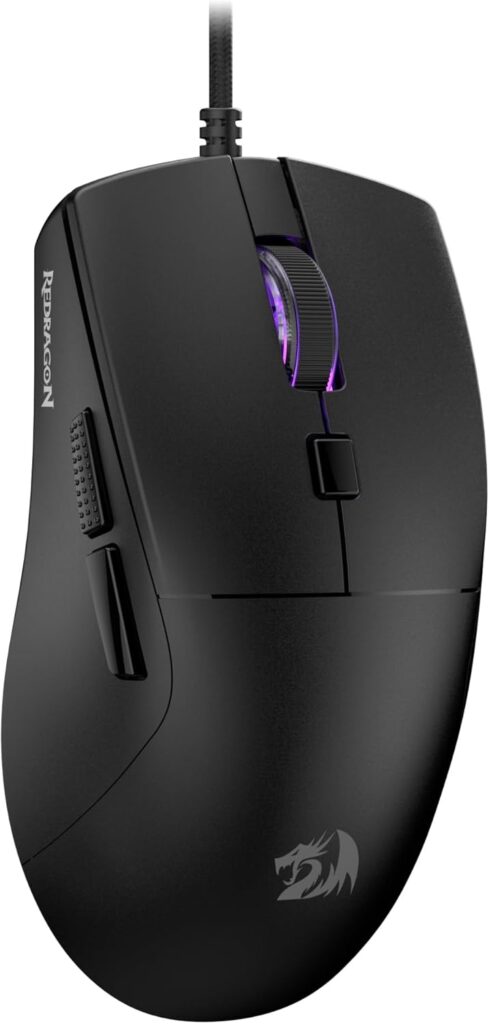 Redragon M618 Wired Gaming Mouse, 10000 DPI Optical Ergonomic Mouse with 6 Programmable Buttons, 84G Ultra Lightweight, Software Supports DIY Keybinds, Black