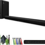 Yamaha True X Bar 50A 280W Sound Bar System 2.1.2-Channel with Wireless Subwoofer, Wi-Fi, Bluetooth, Airplay 2 Music Streaming (Black) Bundle