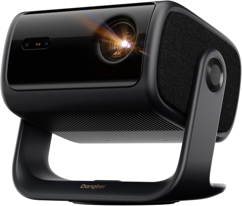 Dangbei MP1 MAX Triple Laser 4K Projector – 3100 ISO Lumens, 110% BT.2020, Google TV with Netflix Officially, 300” Display, 2x12W Dolby Audio DTS:X, HDR10+, Blu-ray 3D