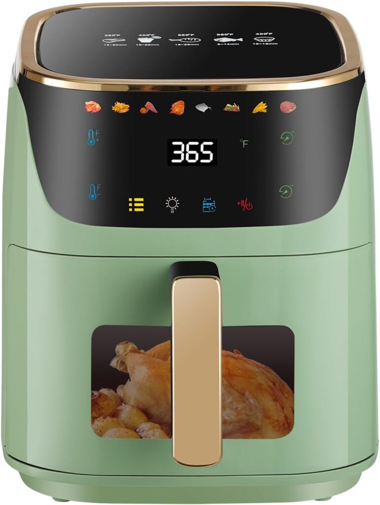 Panana Air Fryer, 8QT Large Capacity Air Fryer, Oilless Healty Cooker Airfryer Oven with 8 Presets, 1500W Air Fryers for Quick Meal, Home Use