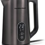 Hamilton Beach Digital Temperature Control Electric Tea Kettle, Hot Water Boiler & Heater 1.7L, 5 Preset Modes + Keep Warm, Fast Boil 1500 Watts, BPA Free, Double Wall Construction, Black (40851)