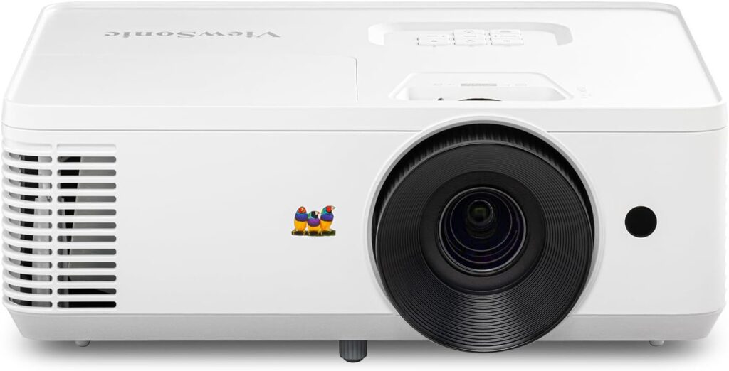 ViewSonic PA503HD 4000 Lumens High Brightness Projector with 1.1x Optical Zoom, USB, and HDMI inputs for Home and Office