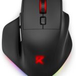 Redragon Large Wireless Gaming Mouse for Big Hands, Tri-Modes 2.4G/Bluetooth/Wired Rechargeable Ergo RGB Mouse with 2 Side Buttons, 12800 DPI, 6 Backlit Modes, Programmable Macro Gamer Mouse