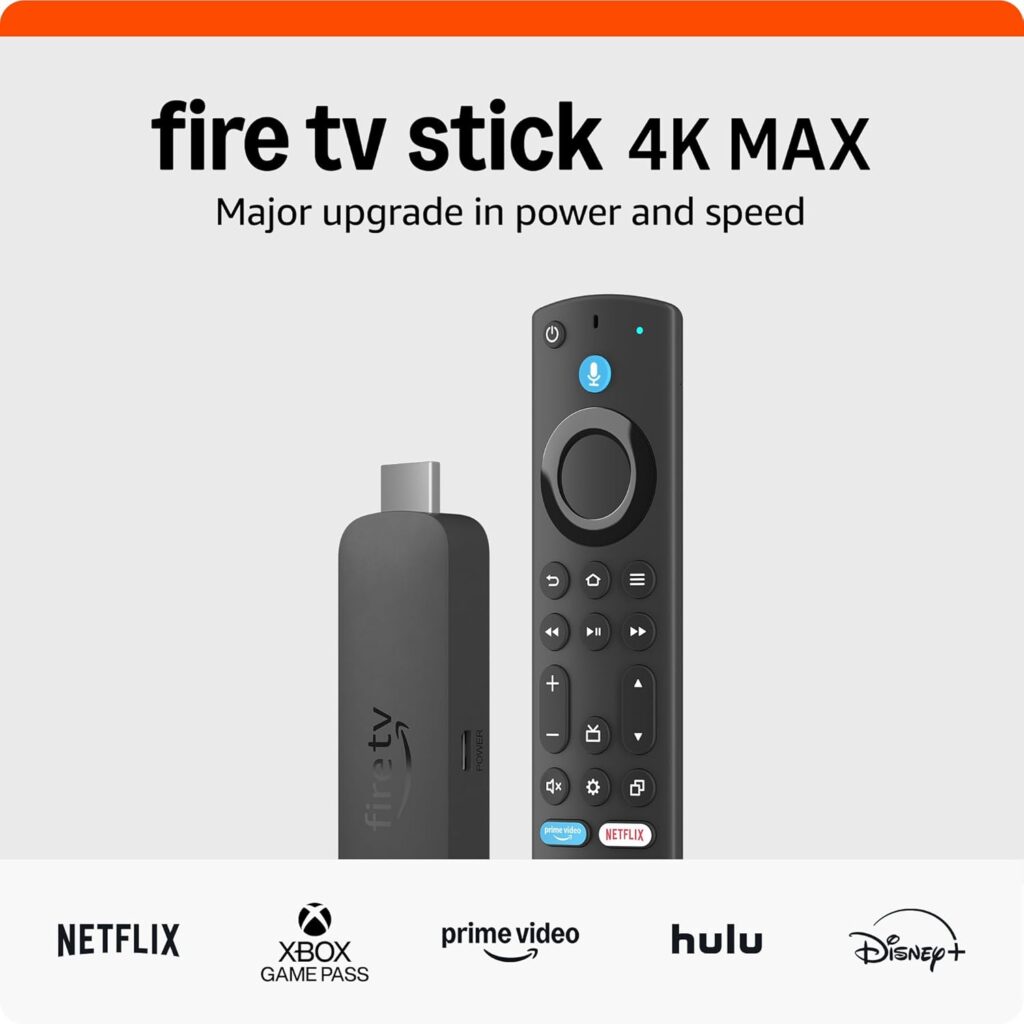 Amazon Fire TV Stick 4K Max streaming device, with AI-powered Fire TV Search, supports Wi-Fi 6E, free & live TV without cable or satellite