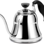 Tea Kettle for Stovetop, Barista’s Choice Gooseneck Pour Over with Flow Control, Food Grade Stainless Steel Water Kettle, Tea Pot for Home & Kitchen – Small 28oz, Silver