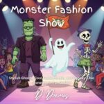 Monster Fashion Show: Stylish Ghosts, Cool Frankenstein, and Spooky-Chic Monsters in Fun Outfits