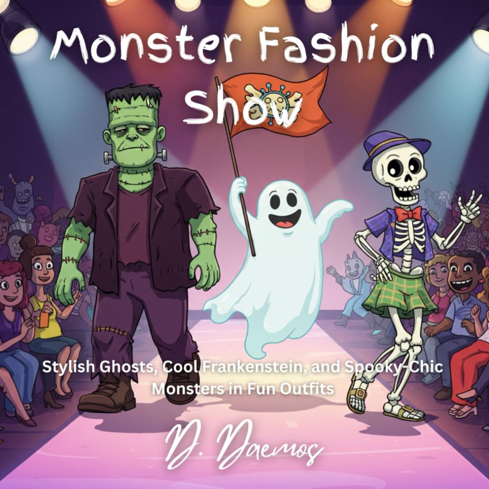 Monster Fashion Show: Stylish Ghosts, Cool Frankenstein, and Spooky-Chic Monsters in Fun Outfits