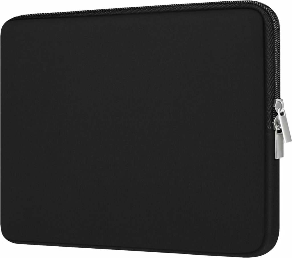 Laptop Sleeve Case 15.6 inch, Protective Briefcase Carrying Computer Bag, Traveling Portable Laptop Cover Compatible with MacBook, HP, Dell, Asus, Lenovo, Black