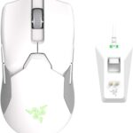 Razer Viper Ultimate Lightweight Wireless Gaming Mouse & RGB Charging Dock: Hyperspeed Wireless Technology – 20K DPI Optical Sensor – 74g Lightweight – 70 Hr Battery – Mercury White