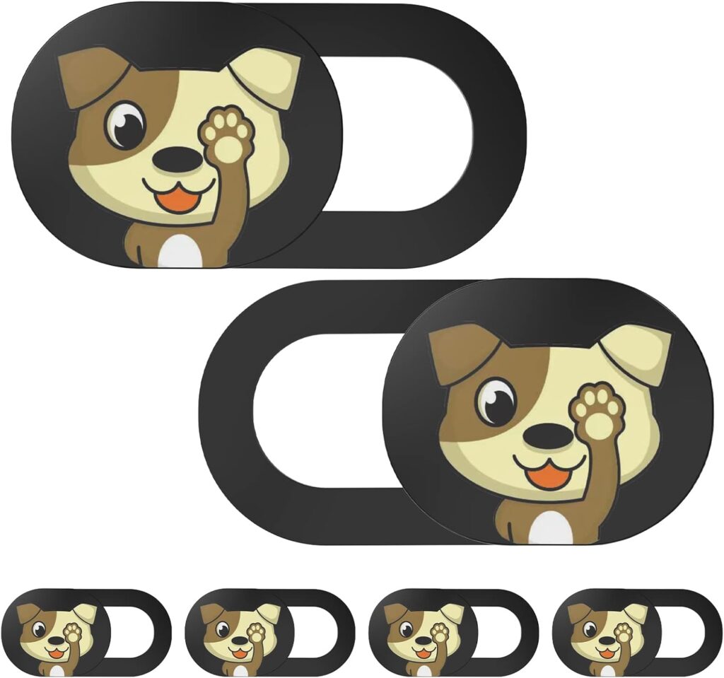 Laptop Camera Cover Slide Cute-6PCS,Webcam Cover Slide for MacBook Pro, iMac, iPad Pro, iPhone 6/7/8 Plus, iPad, Laptop and More Device,Cute Pattern Web Cam Privacy Cover to Protect your Privacy (Dog)