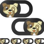 Laptop Camera Cover Slide Cute-6PCS,Webcam Cover Slide for MacBook Pro, iMac, iPad Pro, iPhone 6/7/8 Plus, iPad, Laptop and More Device,Cute Pattern Web Cam Privacy Cover to Protect your Privacy (Dog)