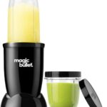Magic Bullet® Blender Set, 7-Piece Set, 250W Blender and Food Processor, 2 Blending Cups, Cross Blade, Compact Design, Smoothies, Sauces, Silver, MBR-0701AK