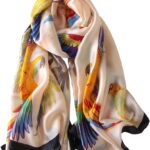 NUWEERIR Womens 100% Large Mulberry Silk Scarf Long Satin Scarf Fashion Lightweight Wraps