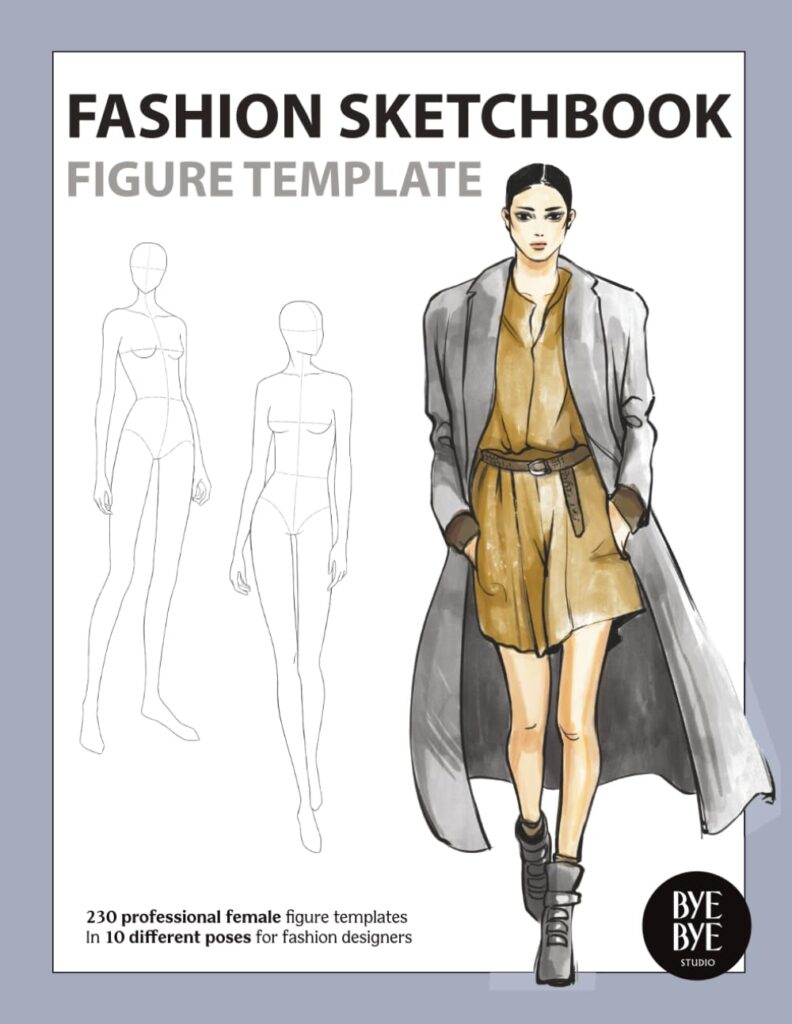 Fashion Sketchbook Figure Template: This professional Fashion Illustration Sketchbook contains 230 female fashion figure templates. All fashion … in Paris and are now available in this Book