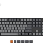 Keychron K10 Full Size 104 Keys Bluetooth Wireless Mechanical Gaming Keyboard for Mac Windows K Pro Brown Switch, Multitasking/White LED Backlight/USB C Wired Computer Keyboard