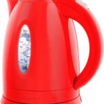 OVENTE Electric Kettle, 1.7L Fast Boiling Water Heater for Coffee or Tea, BPA Free with Water Level Gauge, Auto Shut-Off, Boil-Dry Protection, Indicator Light and Removable Filter, Red KP72R