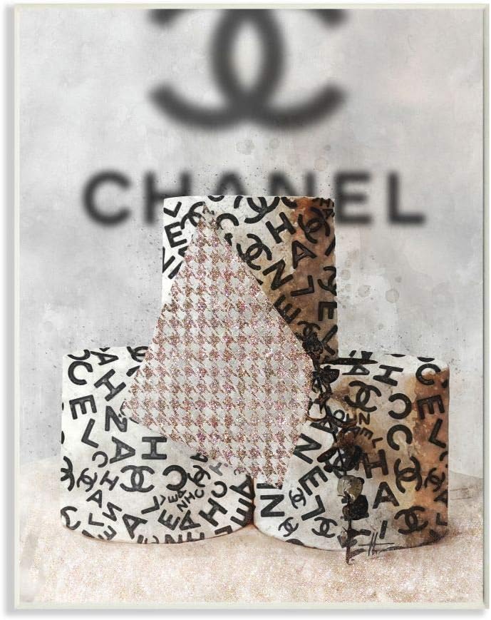 Stupell Industries Fashion Forward Toilet Paper Designer Detail Wall Art, 10 x 15, Off- White