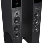 Rockville TM150B Powered Home Theater Tower Speaker System, Black, 1000W, 10″ Subwoofers, Bluetooth, USB/SD Playback, FM Radio, Remote Control, Karaoke Ready, Perfect for Home Entertainment