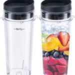 Replacement16oz Blender Cup for Ninja,Single Serve Blender Cup With Lids Set For BL770 BL780 BL660 BL740 BL810 Nutri Ninja Series Blenders (2-pack)