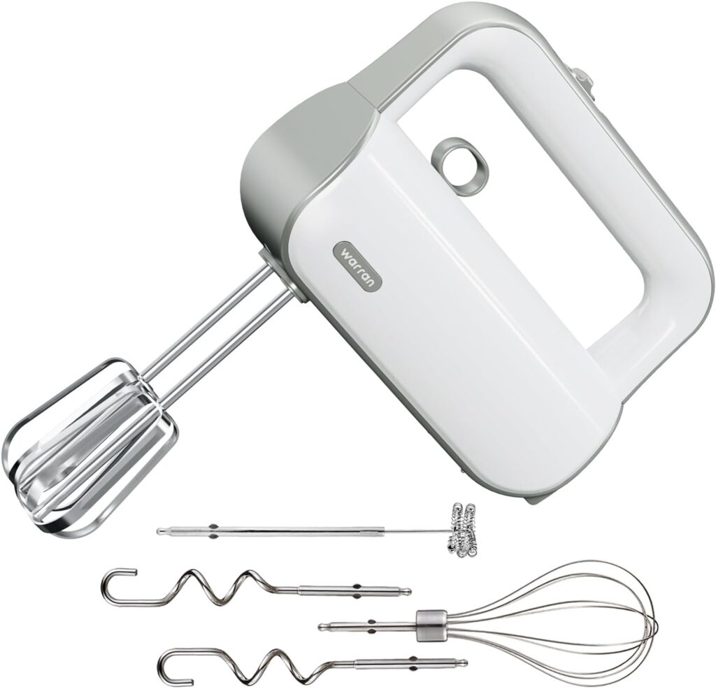 4-in-1 Electric Hand Mixer for Baking, Cooking and Coffee Drinks