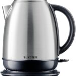 BUYDEEM K640 Stainless Steel Electric Tea Kettle with Auto Shut-Off and Boil Dry Protection, 1.7 Liter Cordless Hot Water Boiler with Swivel Base, 1440W,Retro Silver