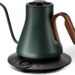 Cocinare FLOW B9 Gooseneck Electric Kettle, Precise Temperature Control for Pour-Over Coffee & Tea Brewing, Stainless Steel Interior, Rapid Heating for Boiling Water 1500W/0.9L (Delacroix Green)