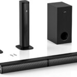 Wohome 2 in 1 Detachable Sound bar with Subwoofers, 4.1 Channel Bluetooth Sound Bar for Smart TV, Home Theater Surround Sound System, Optical,HDMI-ARC, USB Input, Bass Adjust, Remote/Button Control