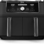 Ninja DZ401 Foodi 10 Quart 6-in-1 DualZone XL 2-Basket Air Fryer with 2 Independent Frying Baskets, Match Cook & Smart Finish to Roast, Broil, Dehydrate for Quick, Easy Family-Sized Meals, Grey