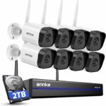 ANNKE Wireless Camera System, 16CH Expandable 4K Security NVR, 8Pcs 3MP Outdoor Cameras, 2-Way Audio, Dual-Band WiFi, Human Detection, IP66 Waterproof, 2TB HDD, Compatible with Alexa, 24/7 Protection