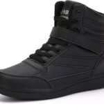 UBFEN Womens High Top Sneakers with Hidden Wedge Heel Ankle Support 2 Inch Height Increase 80s Retro Casual Boots