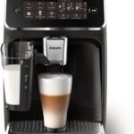 Philips Series 3300 Fully Automatic Espresso Coffee Machine – 6 Hot & Iced Drinks, LatteGo Milk System, 40% Quieter SilentBrew, Ceramic Grinder, Aquaclean Filter, Glossy Black (EP3341/50)