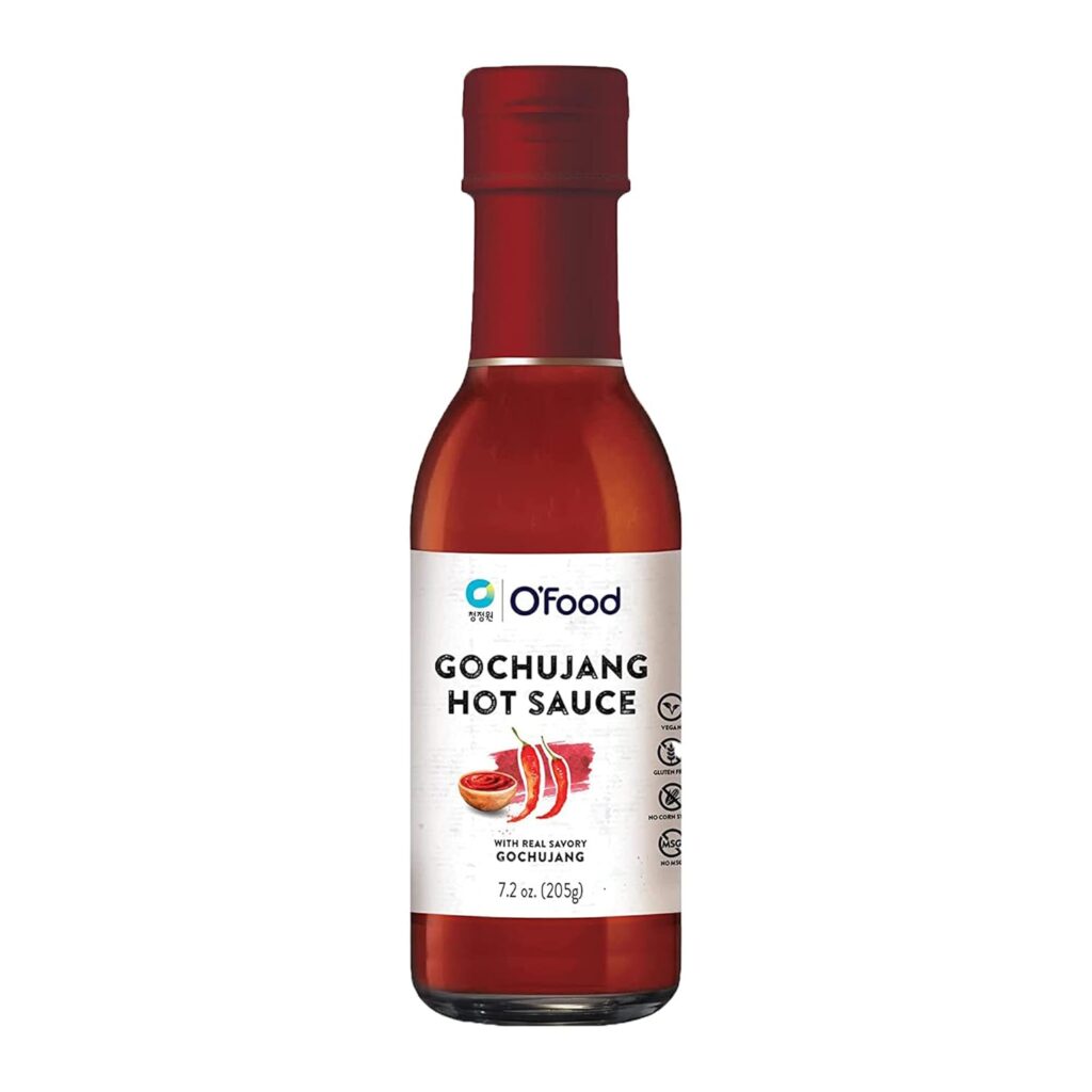 O’Food Korean Hot Sauce Variety – [Gochujang] – Authentic Korean Condiment for Cooking, Dipping, BBQ, Noodles & More | Bold, Spicy & Tangy Flavors in Glass Bottle (1 Pack, Gochujang)