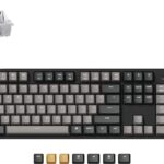 Keychron C2 Pro Wired Custom Mechanical Keyboard Full Size Layout QMK/VIA Programmable Macro White Backlit with Keychron Super Brown Switch OEM Profile Double-Shot PBT Keycaps for Mac Windows Linux