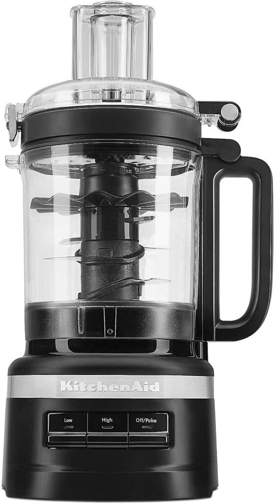 KitchenAid KFP0920QOB 9 Cup Food Processor with 3 disks, 2 blades & spatula, Onyx Black
