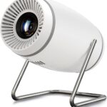 Mini Portable Movie Projector with WiFi and Bluetooth, 4K 1080P Support, 180° Rotatable 130” Screen, Auto Keystone Compatible with HDMI/USB/Smartphone/PC/Laptop