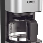 KRUPS Simply Brew Compact 5 Cup Coffee Maker: Stainless Steel Design, Pause & Brew, Keep Warm, Reusable Filter, Drip-Free Carafe