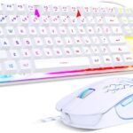 Gaming Keyboard and Mouse Combo, K1 RGB LED Backlit Keyboard with 104 Key for PC/Laptop(White)