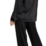 Victoria’s Secret Satin Pajama Set, Long Sleeve Button Down Shirt & Pants, Sleepwear for Women (XS-XXL)