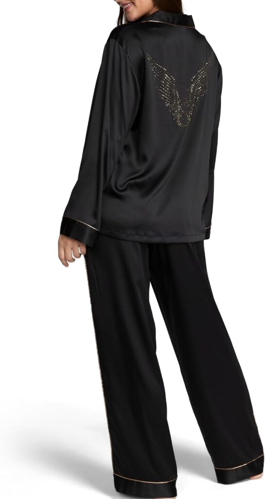 Victoria’s Secret Satin Pajama Set, Long Sleeve Button Down Shirt & Pants, Sleepwear for Women (XS-XXL)