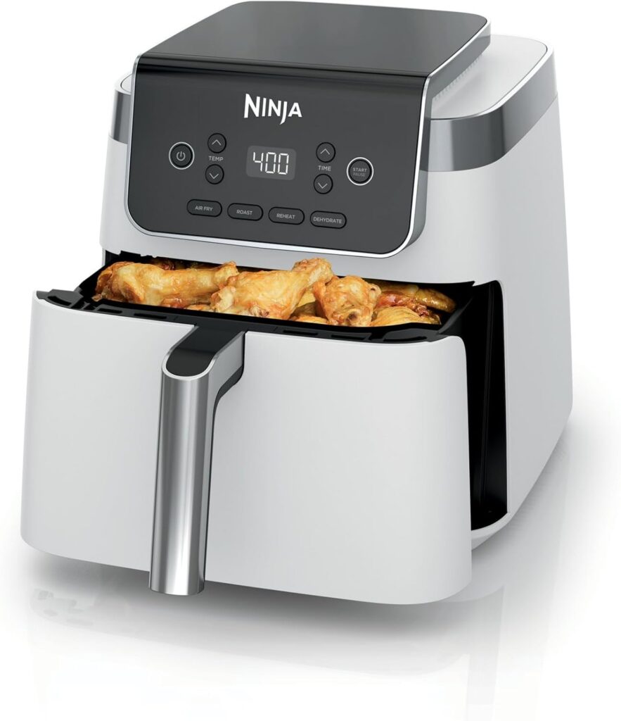 Ninja Air Fryer Pro XL 6.5QT | 4-in-1 Function | Air Crisp Technology | Nonstick Basket | Large Capacity | Fast & Even Cooking | Easy Clean Up (SN White)