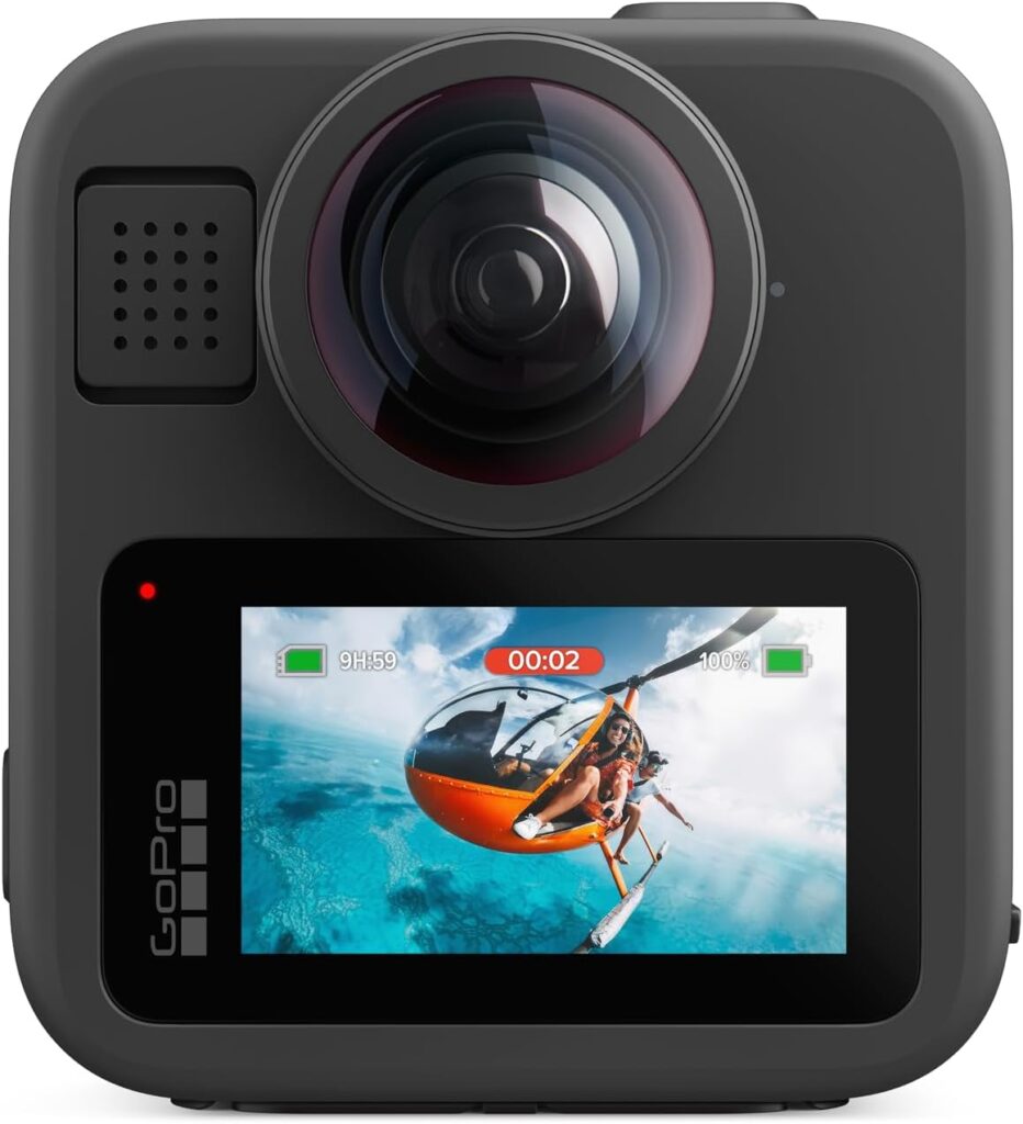 GoPro MAX2 – Waterproof 360 + Traditional Action Camera with Touch Screen, Spherical 8K Video, 29MP 360 Photos, Easy Replaceable Lenses, HyperSmooth Stabilization, 6 Microphones