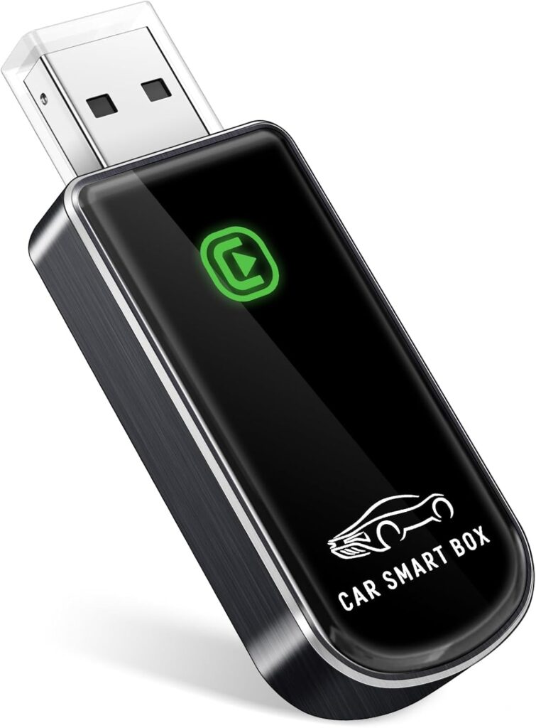 Wireless CarPlay Adapter for Apple iPhone iOS 10+ & Cars from 2015+ , Mini Edition, Converts Factory Wired to Wireless CarPlay Dongle Plug & Play (Brushed Cobalt Blue)