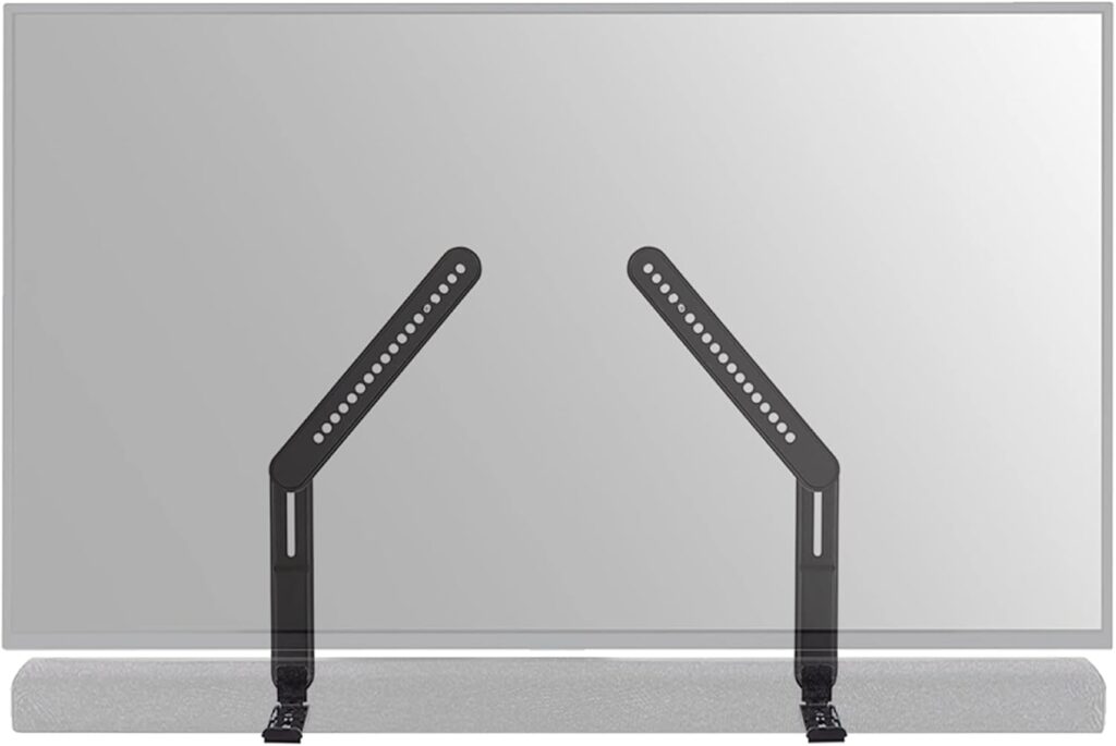 SANUS Universal Soundbar TV Mount Kit for Mounting Soundbars Under TV – Fits Most Sound Bars Up to 15 Lbs – Easy Install & Full Motion Capability – SOA-SBM2