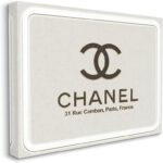 Stupell Industries French Glam Fashion Sign Designer Style Brand, Design by Ziwei Li Canvas Wall Art, 16 x 20, Off-White